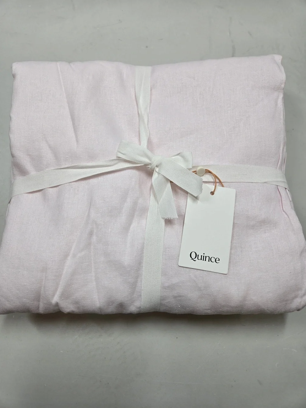 NWT QUINCE Set Of 2 48x84 European Linen Curtains Light Filt Vintage Blush 9000
